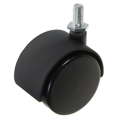 Опора колесная поворотная резьбовая с козырьком Ø40 мм на резьбе M8