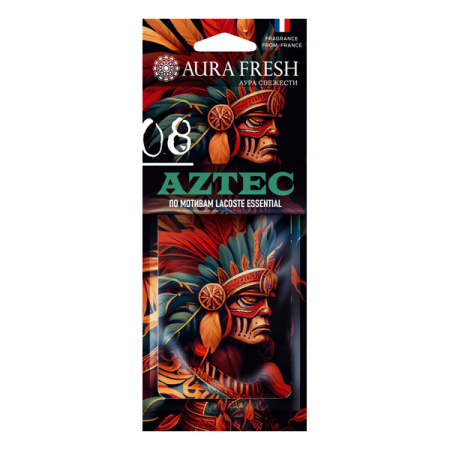 Ароматизатор подвесной картонный Aura fresh Aztec №8 Lacoste Essential