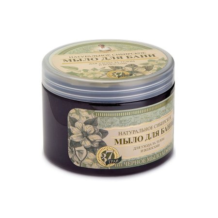 Мыло жидкое черное для бани Рецепты бабушки Агафьи 500мл 37 Трав