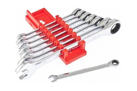 Набор ключей комбинированных трещеточных Matrix 8x19мм 8шт