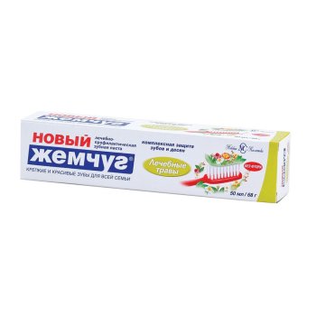 Паста зубная Новый жемчуг Лечебные травы 50мл