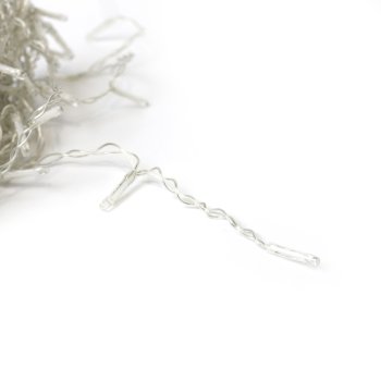 Гирлянда для улицы бахрома 6м белый холодный 200 LED ламп прозрачный провод