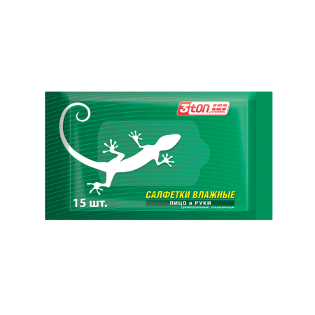 Салфетки влажные для рук и лица TX-202 15шт