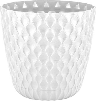 Кашпо  InGreen Wave пластик 4,7л Белоснежный жасмин Кашпо  InGreen Wave пластик 4,7л Белоснежный жасмин