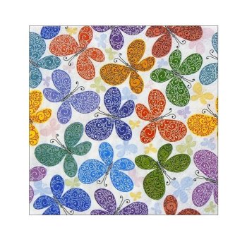 Салфетки бумажные Bouquet de Luxe Романтические бабочки 24х24см 25шт