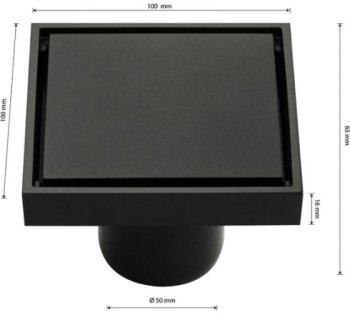 Трап вертикальный прямой  100х100х50мм Трап вертикальный прямой  100х100х50мм