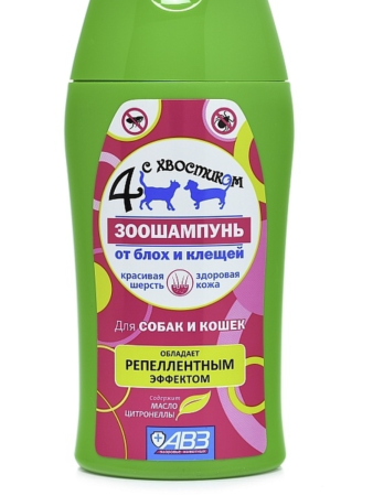 Шампунь инсектицидный  для кошек и собак Против блох и клещей 180мл