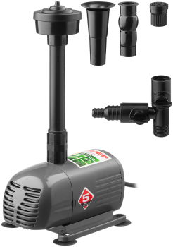 Фонтанный насос Зубр серый 25л/мин 3 насадки