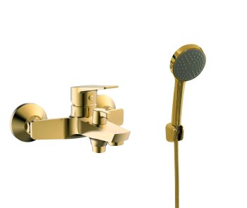 Смеситель для ванны ESKO Murano Gold золото с душевым гарнитуром