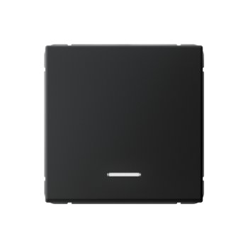 Выключатель встраиваемый Systeme Electric ARTGALLERY 1 кл. карбон, с подсветкой, арт. GAL001013s