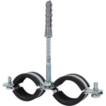 Хомут с дюбелем и шурупом STOUT d1" 1 шт цвет хром