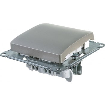 Выключатель встраиваемый Schneider Electric Glossa 1 кл. платина, без подсветки, арт. GSL001211