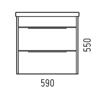 Тумба подвесная Форест 55х60х44см цвет дуб канзас коричневый