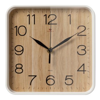 Часы настенные  Дерево 19х19см цвет белый