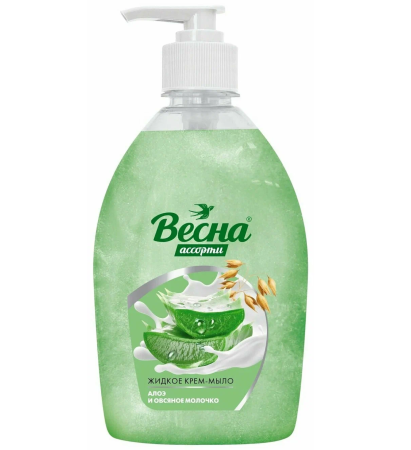 Крем-мыло жидкое Весна 280мл Алоэ и овсяное молочко