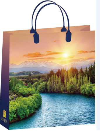 Пакет подарочный  30х30х10см мультиколор