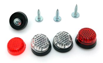 Крепление с катафотами металл, пластик белый/красный 019Т белые/красные 4 шт