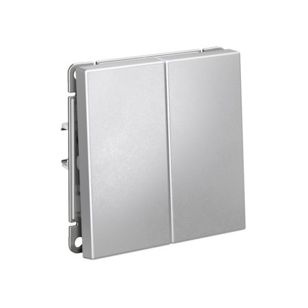 Выключатель встраиваемый Systeme Electric ARTGALLERY 2 кл. алюминий, арт. GAL000351s