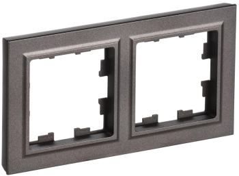 Рамка IEK Brite 2 поста, цвет темная бронза, арт. BR-M22-K45