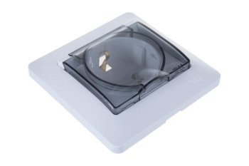 Розетка силовая одноместная встраиваемая Schneider Electric Glossa с заземлением, цвет белый, арт. GSL000148