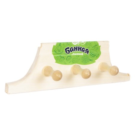 Вешалка для бани Лесдар 3 рожка рожок липа