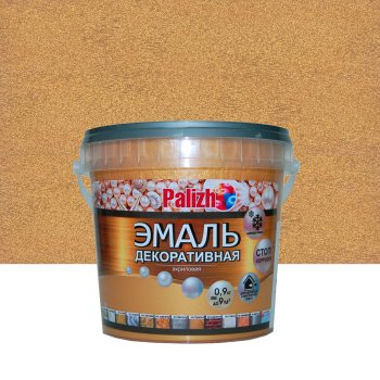 Эмаль акриловая декоративная Palizh золото 0,9 кг