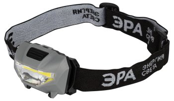 Фонарь светодиодный налобный ЭРА 3Вт GA-505 серый