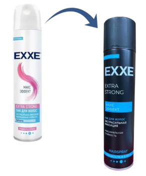 Лак для укладки волос Exxe EXTRA STRONG экстрасильная фиксация для всех типов волос блеск 300 мл