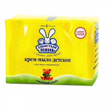Крем-мыло Ушастый нянь 100г алоэ и подорожник детское 4шт. Крем-мыло Ушастый нянь 100г алоэ и подорожник детское 4шт.