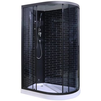 Кабина душевая ODA 5007 левая низкий поддон 120х80х215см левая затемненное стекло