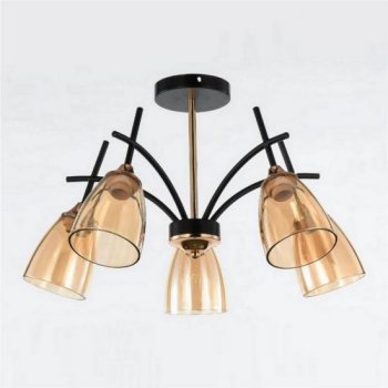 Люстра Baizheng 9180-5 Е27х5шт цвет черный/золото