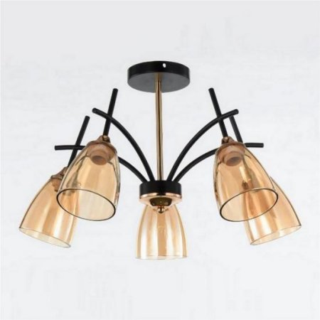 Люстра Baizheng 9180-5 Е27х5шт цвет черный/золото