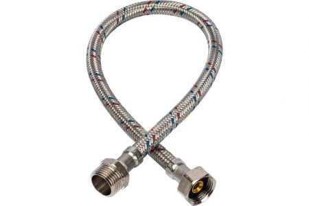 Гибкая подводка ELKA для воды 40см 1/2"х1/2" ПВХ гайка-болт