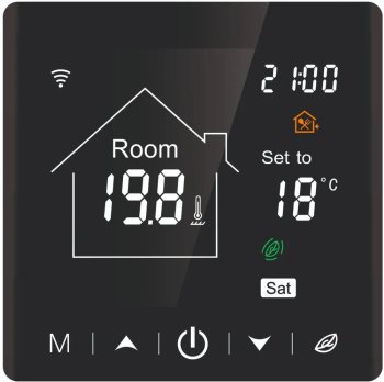 Терморегулятор Grandeks электронный режимы - 6 черный 16А