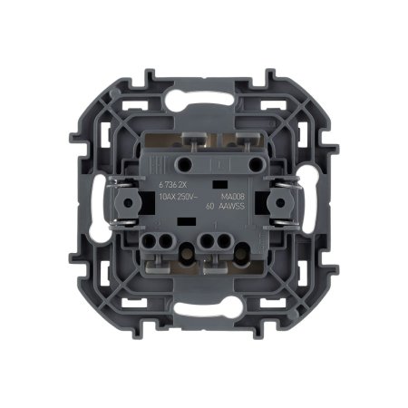 Выключатель встраиваемый Legrand Inspiria 2 кл. слоновая кость, без подсветки, арт. 673621