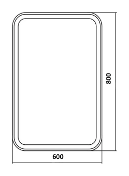 Зеркало для ванной прямоугольное 60х80см Сиеста