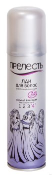 Лак для укладки волос Прелесть сильная фиксация для всех типов волос фиксация 200 мл