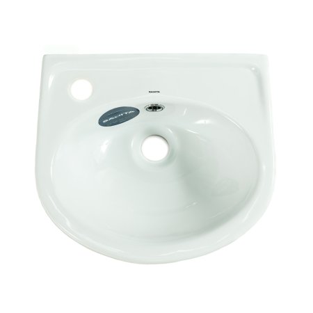 Раковина Sanita Лада фарфор 365мм полукруглая цвет белый