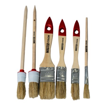 Набор кистей 6шт Master Color универсальные натуральная щетина