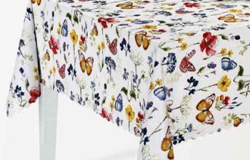 Клеенка ПВХ 20х 1,4м Jakline Бабочки цвет белый