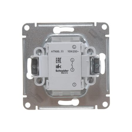 Выключатель встраиваемый Schneider Electric AtlasDesign 1 кл. жемчуг, без подсветки, арт. ATN000411