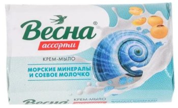 Мыло туалетное Весна 90г Морские минералы и соевое молочко 1шт.