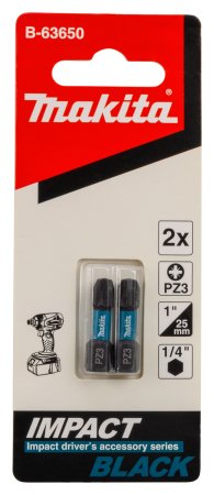 Бита один Makita B-63650 PZ3 25 мм 2 шт.