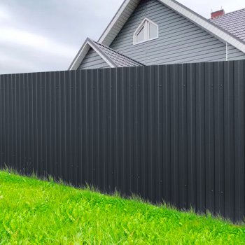 Профнастил С10 серый графит RAL7024 2000х1150х0,40 мм