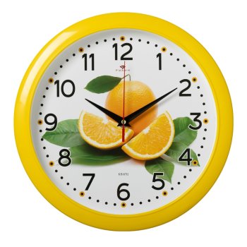 Часы настенные  Апельсин Ø29см цвет желтый