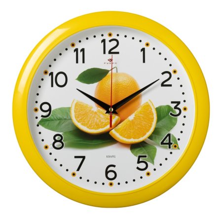 Часы настенные  Апельсин Ø29см цвет желтый