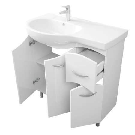 Тумба напольная Коралл 85х85х51см цвет белый