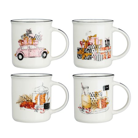 Кружка Микс, 310 мл, фарфор цвет белый