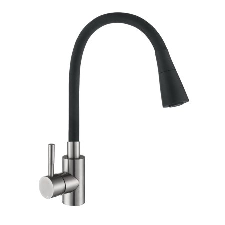 Смеситель для кухни с гибким изливом АНТЕЙ Мармелад черный
