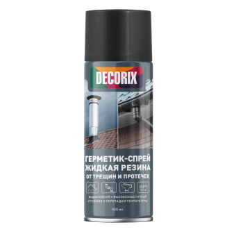 Герметик-спрей Decorix жидкая резина чёрный 520 мл